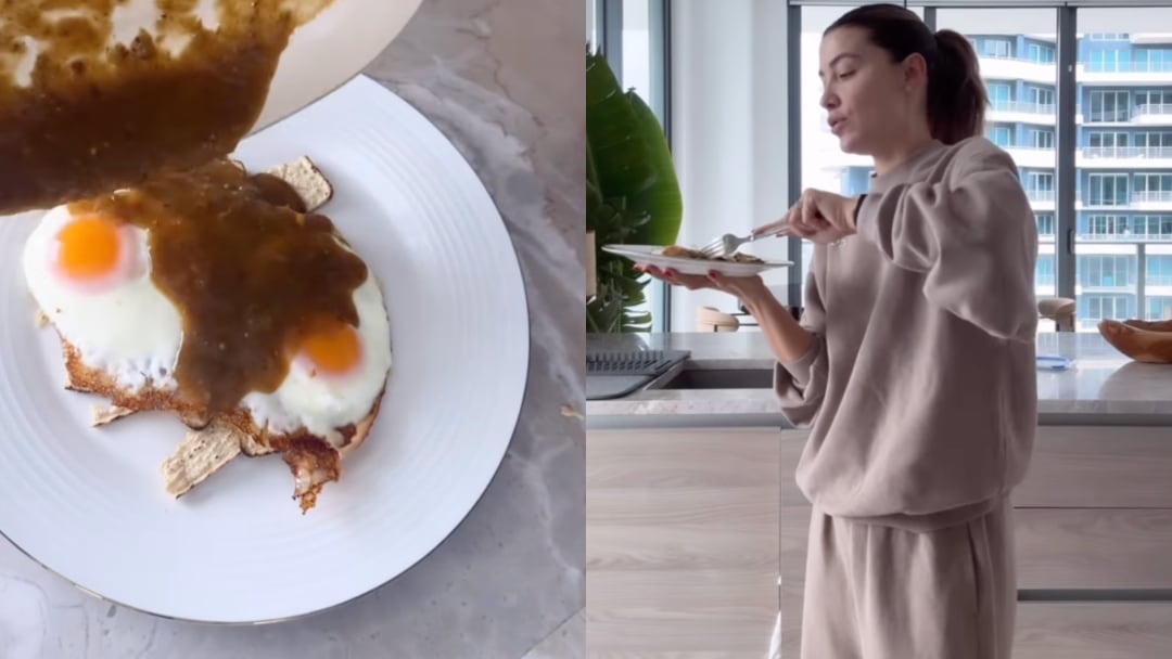 Critican a Michelle Salas por preparar chilaquiles fit