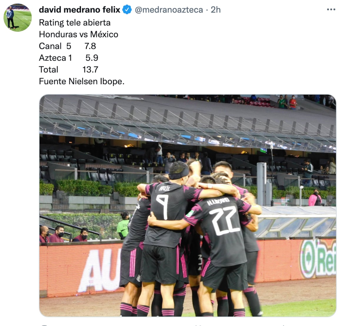 David Medrano sobre los ratings