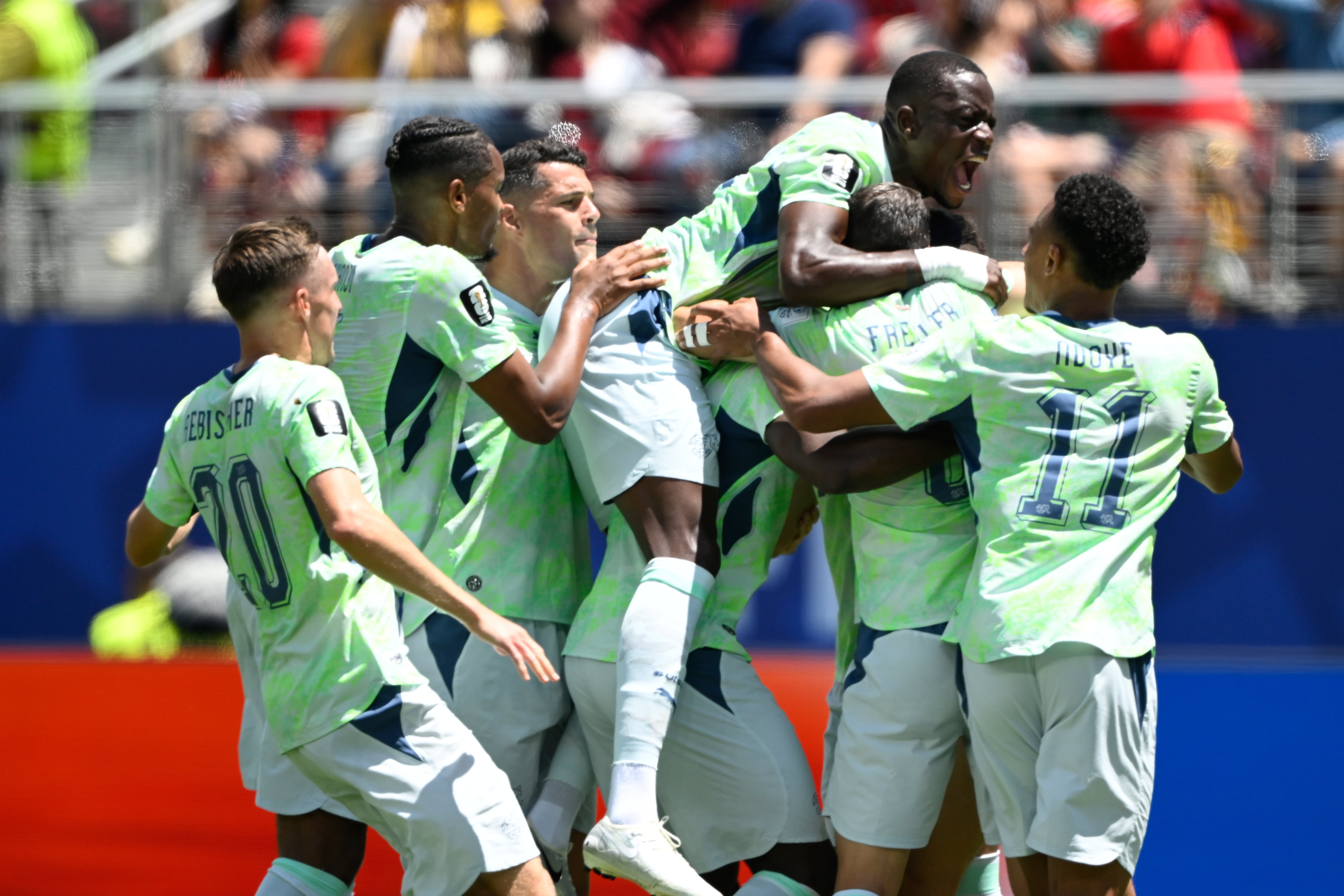 Suiza celebra el 1-0 sobre Catar en el Mundial 2026
