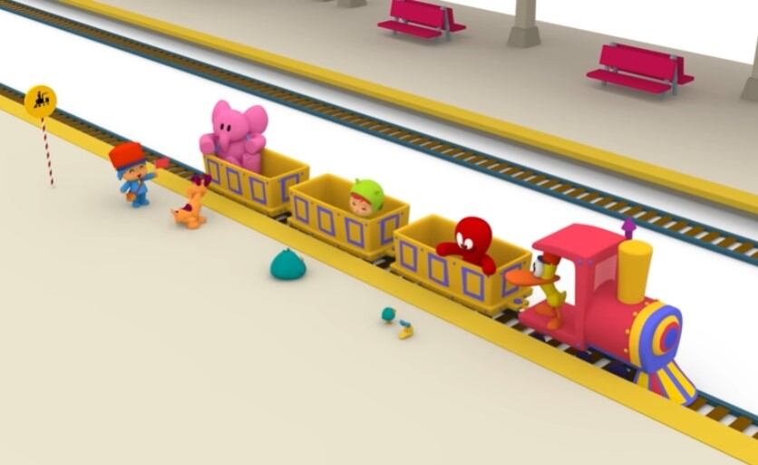 Las ruedas de Pocoyó, canción infantil