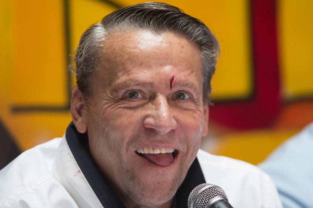CIUDAD DE MÉXICO, 10JULIO2019.- Alfredo Adame y Carlos Trejo, ofrecieron conferencia de prensa para dar detalles sobre su pelea de ajuste de cuentas.
FOTO: ANDREA MURCIA /CUARTOSCURO.COM