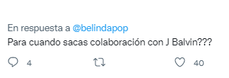 Piden a Belinda colaborar con J Balvin.