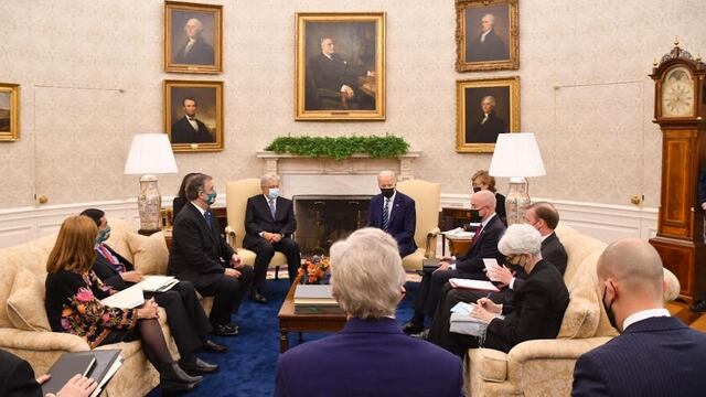 AMLO con Joe Biden en Washington