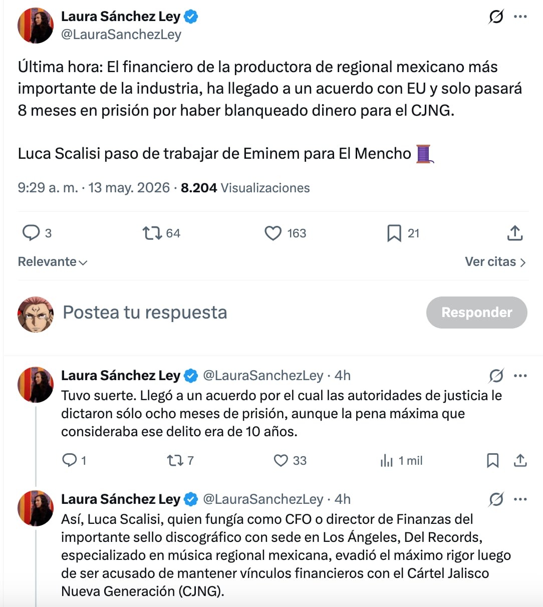 Luca Scalisi Del Records logra acuerdo con Estados Unidos