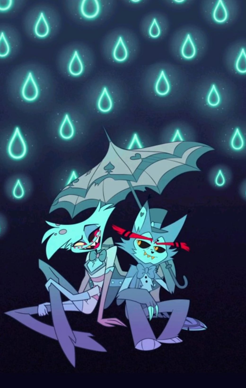 Fondo de pantalla de Husk y Angel de Hazbin Hotel