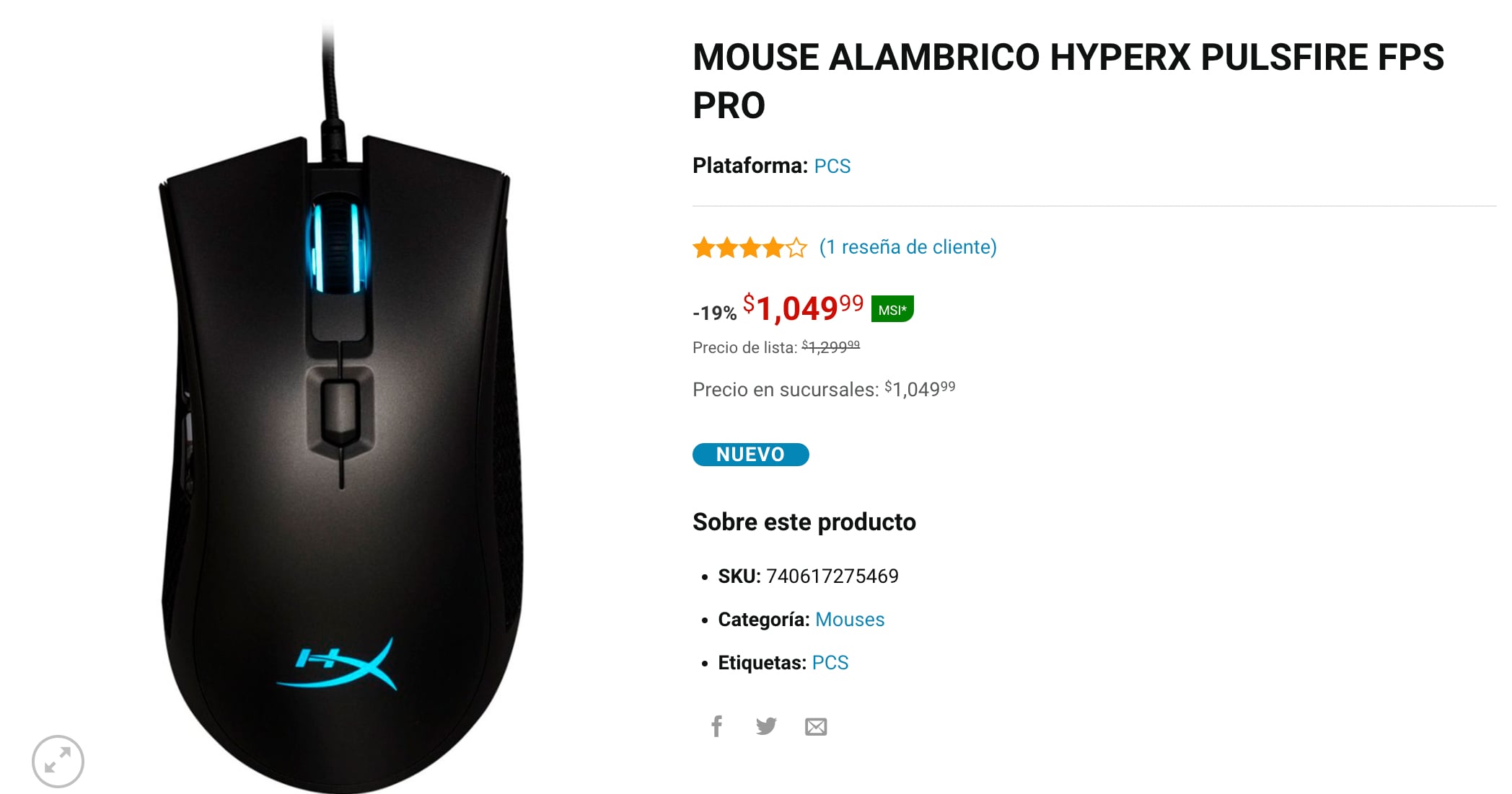 Mouse HyperX oferta GamePlanet