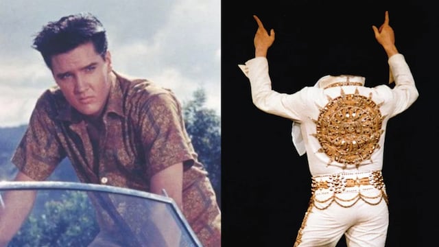 Elvis Presley con su traje de Piedra del Sol