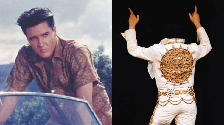 Elvis Presley con su traje de Piedra del Sol