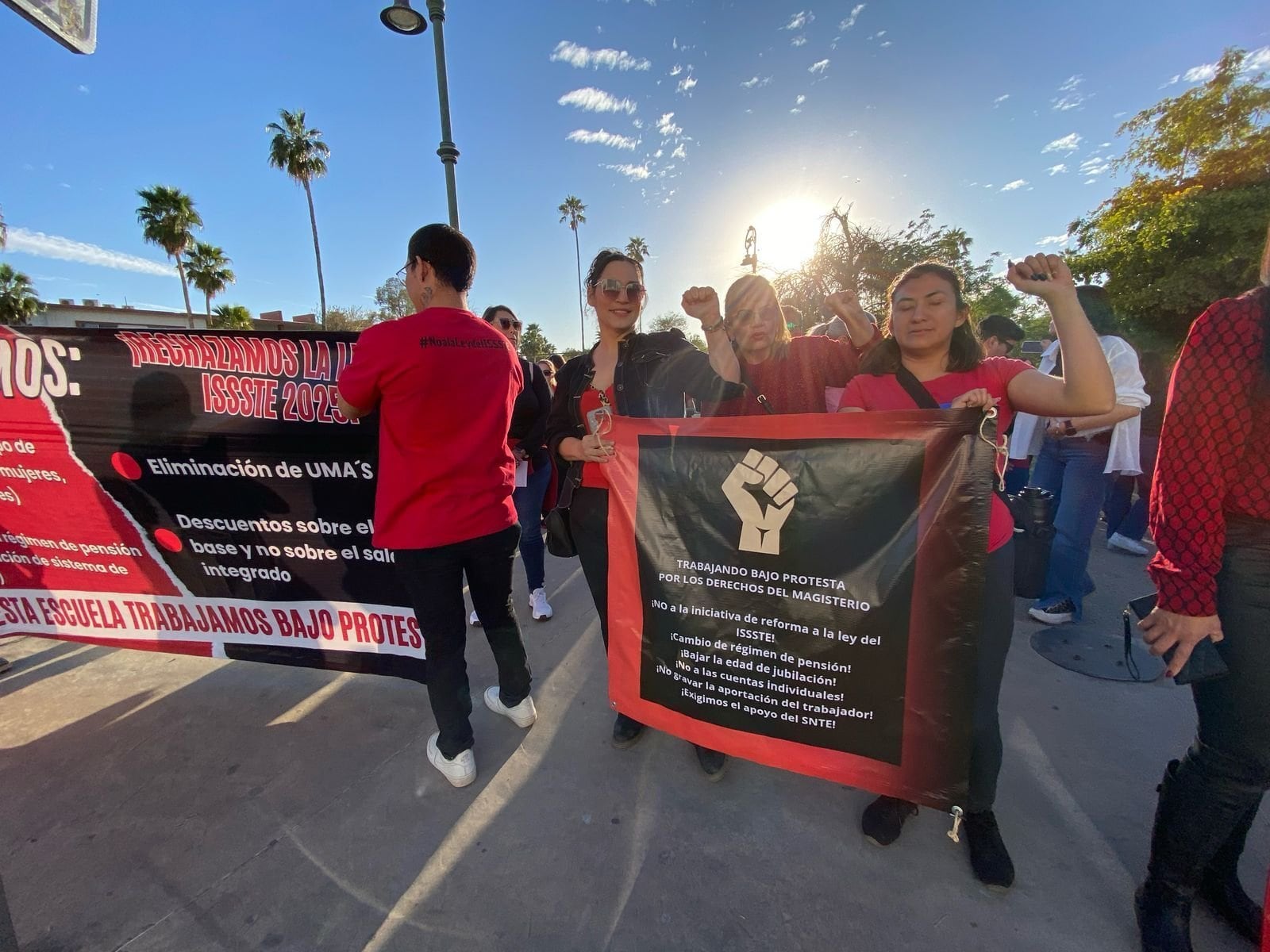 Protestas de maestros contra reforma a la ley del ISSSTE
