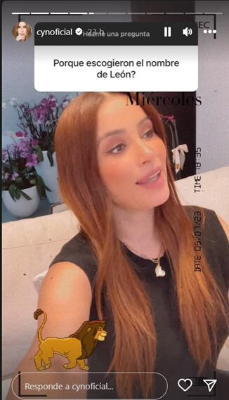 Cynthia Rodríguez revela porque escogieron el nombre de León