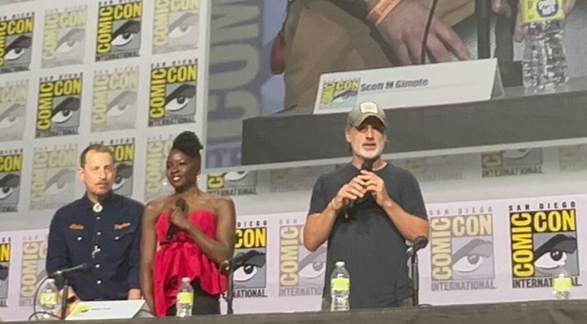 Andrew Lincoln y Danai Gurira (Rick y Michonne en The Walking Dead)