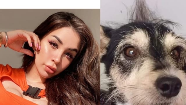 Daniela Rodrice y su perrito Tiko.