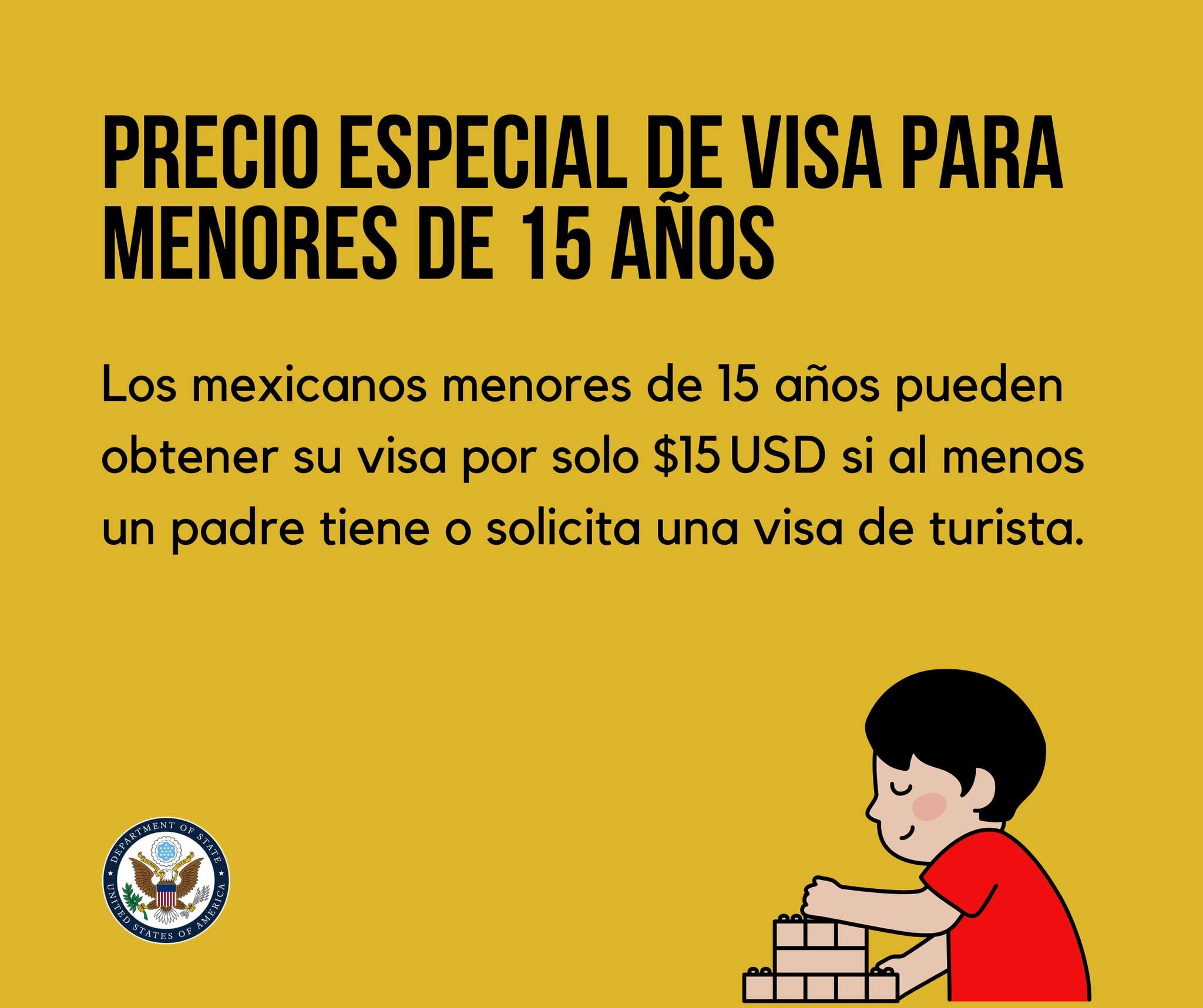 Nueva visa americana para menores de 15 años