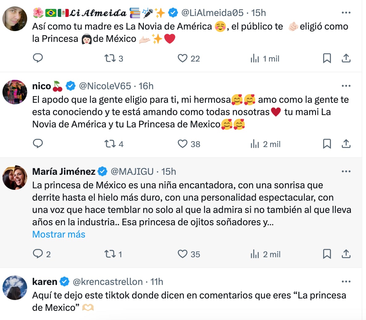 Lucerito Mijares es bautizada como la Princesa de México por sus fans de Juego de Voces