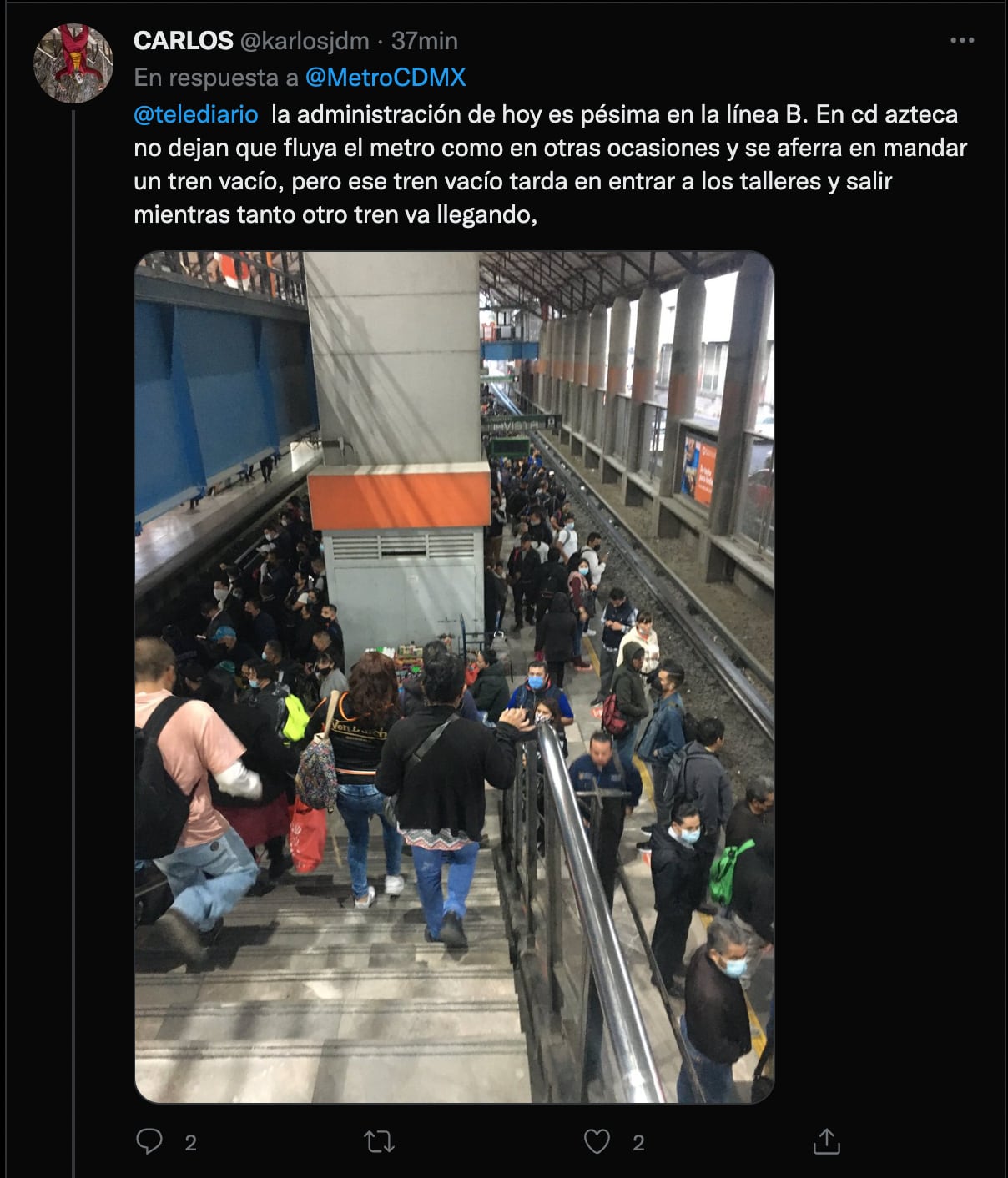 Reportan retrasos en Metro CDMX