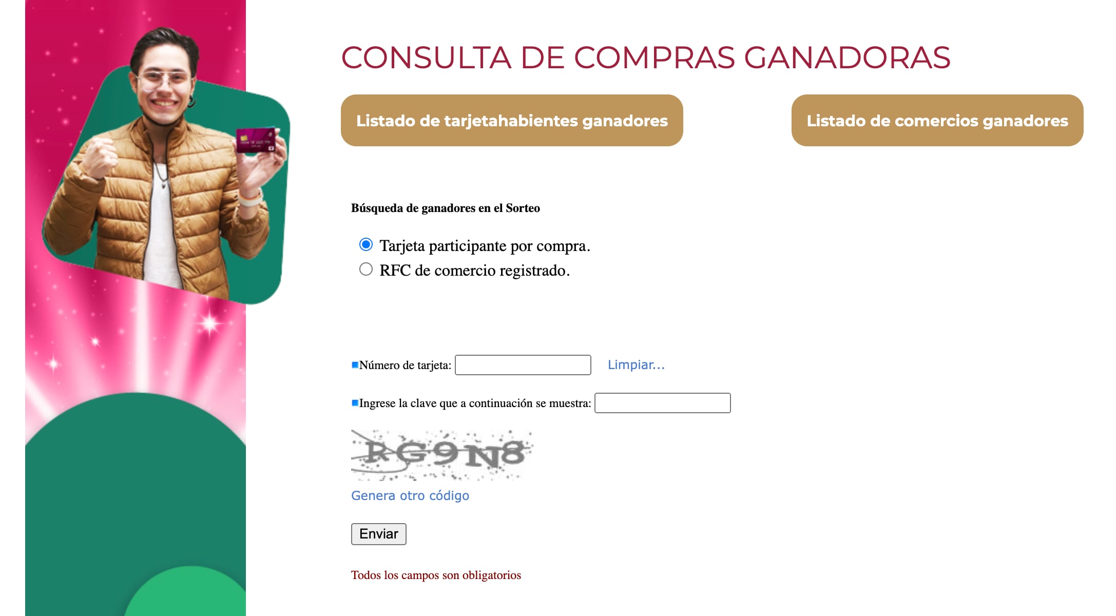 Para consultar si tu compra resultó ganadora durante el Sorteo SAT Buen Fin 2023, solo necesitas tu número de tarjeta o RFC