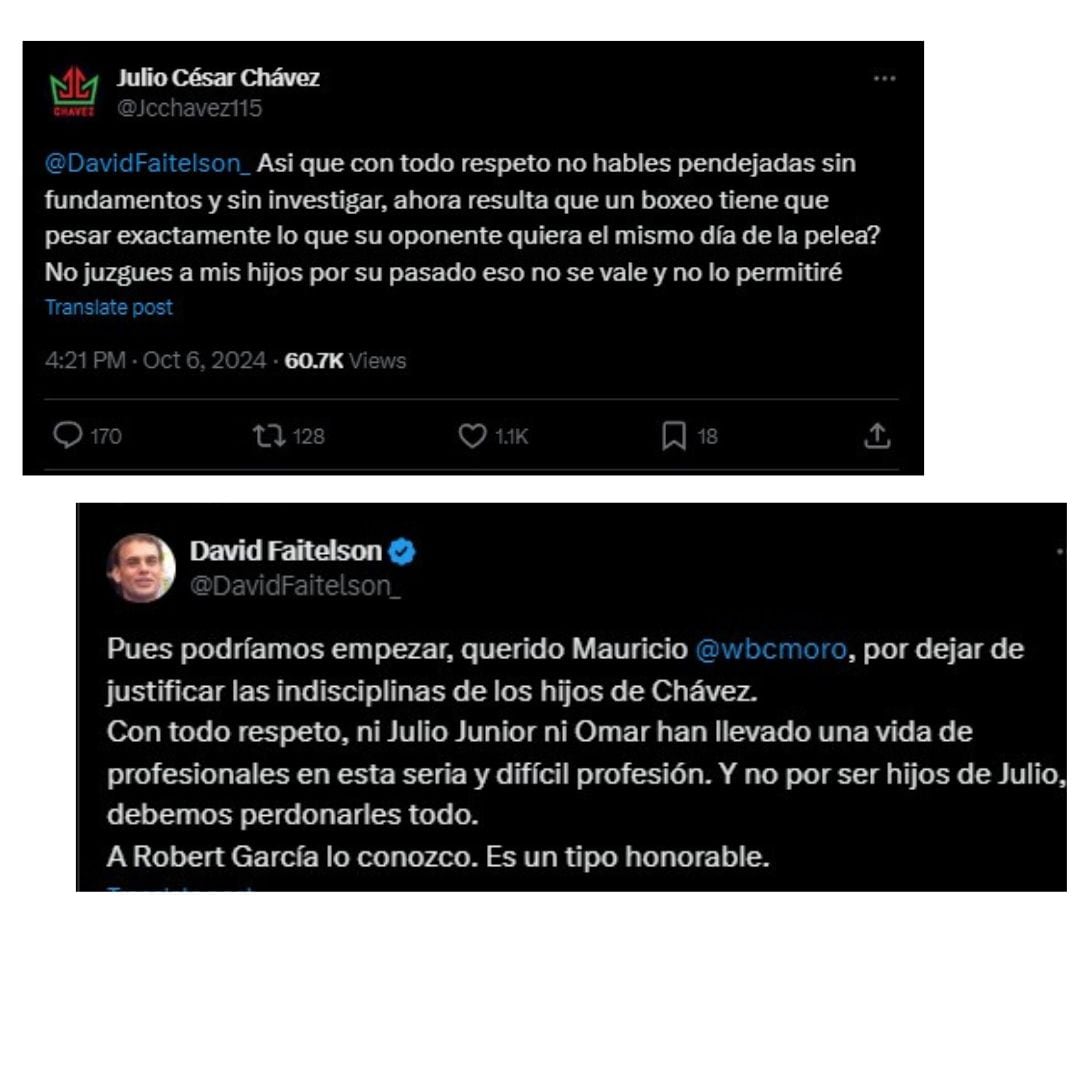 Pelea entre David Faitelson y Julio César Chávez.