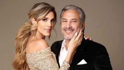 Natalia Alcocer y su esposo.