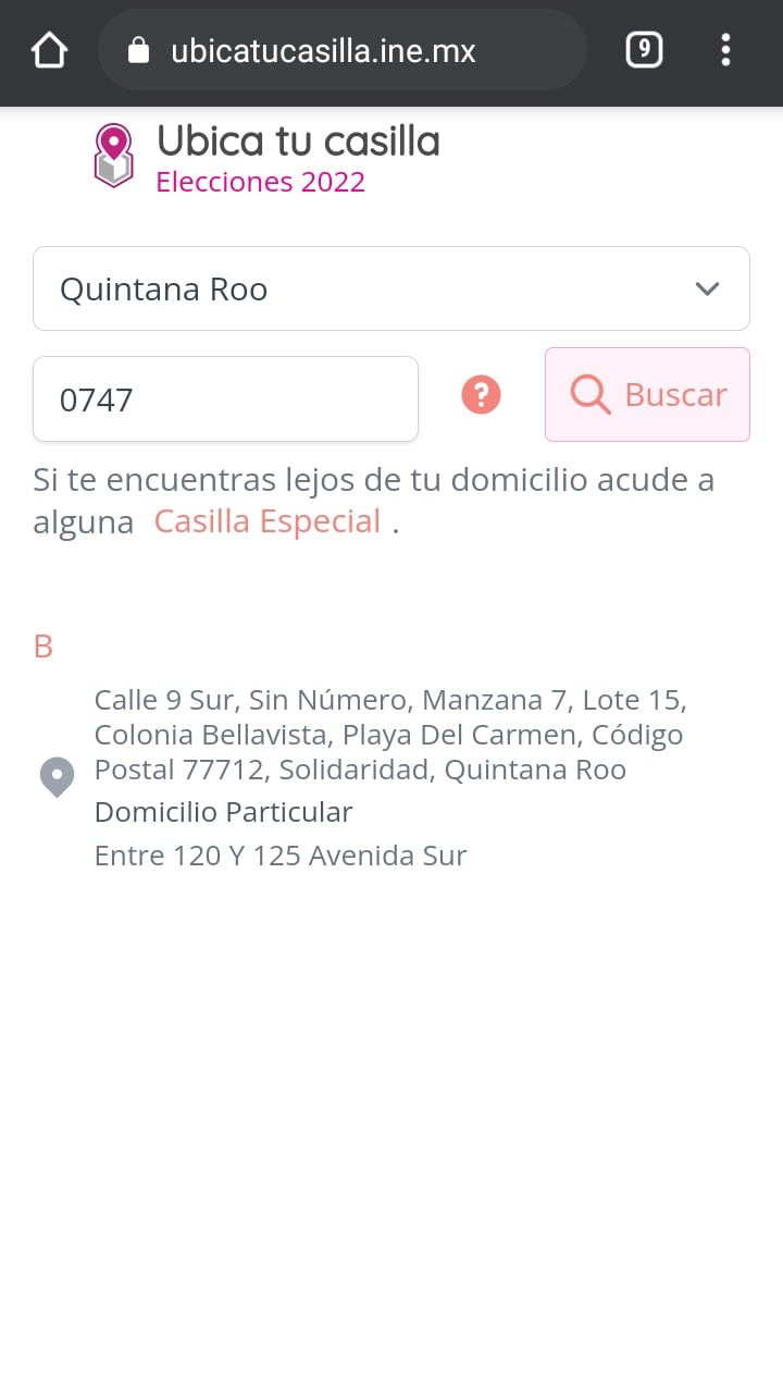 Ubica tu casilla
