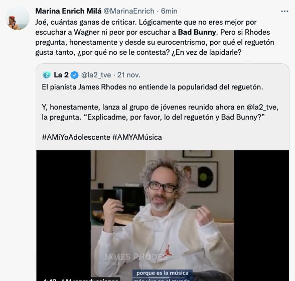 El pianista James Rhodes hace enojar a los fans del reguetón