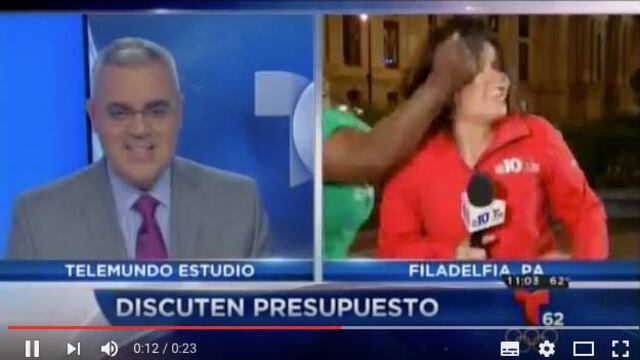 Agresión a reportera.