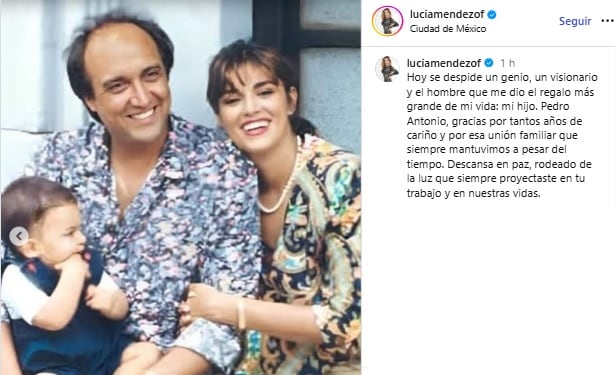 Lucía Méndez se despide de Pedro Torres.