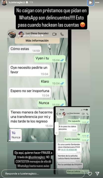 Piden dinero en nombre de Luz Elena González