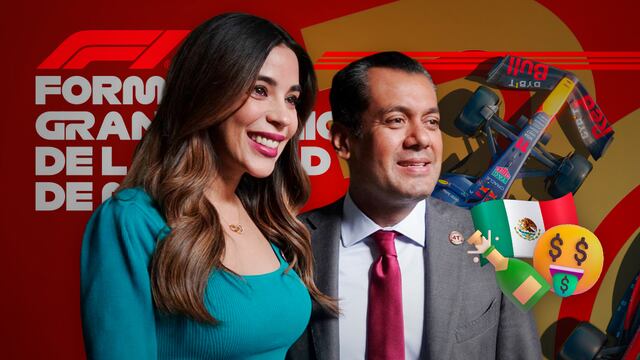 Sergio Gutiérrez Luna y Diana Karina Barreras en fiesta VIP de la Fórmula 1