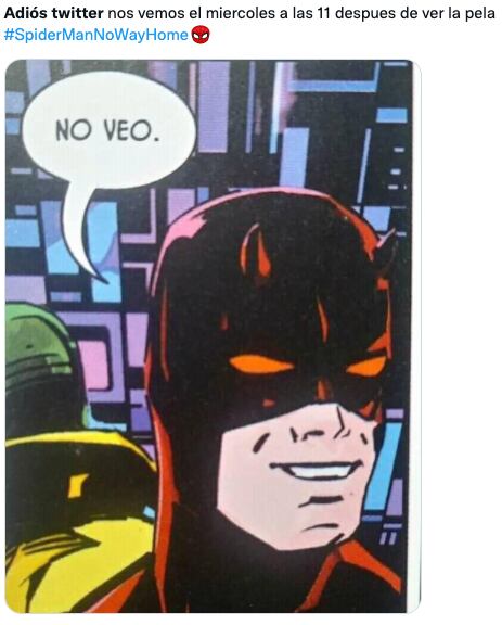 Memes de usuarios despidiéndose de Twitter para no ver spoilers de 'Spider-Man: No Way Home'