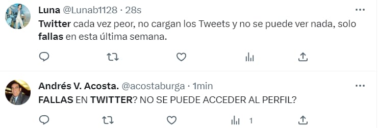 Fallas en Twitter