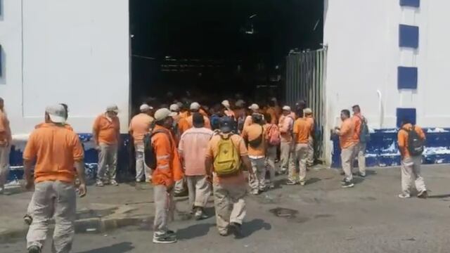 Protesta de trabajadores de Limpia en Veracruz (Facebook)