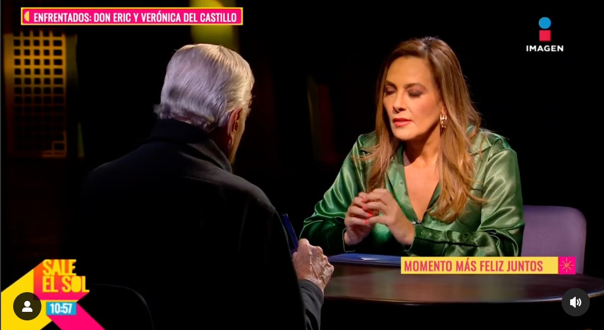 Verónica del Castillo con Eric del Castillo en Sale el Sol