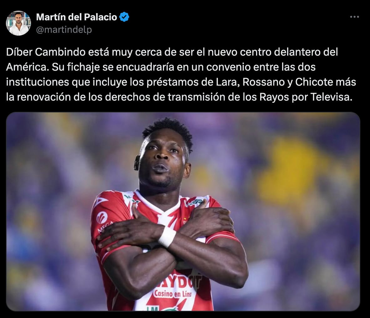 Díber Cambindo al América