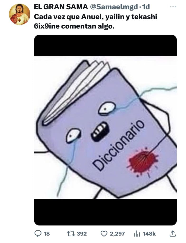 Memes de la mala ortografía de Anuel AA, Yailín La Más Viral y 6ix9ine