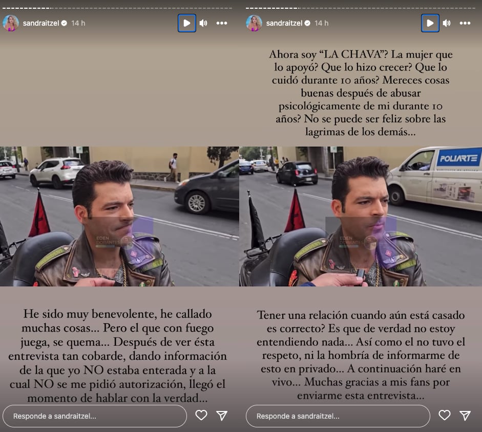 Ex de Adrián Di Monte lo acusa de agresor e infiel