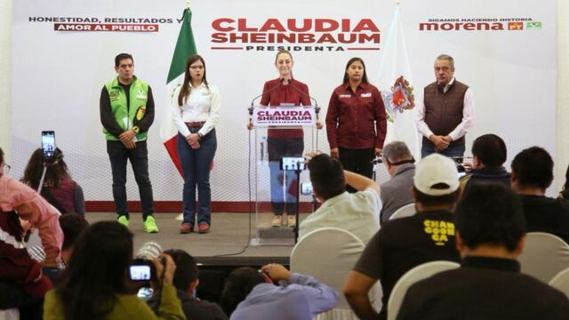 Claudia Sheinbaum en su gira de campaña en Michoacán