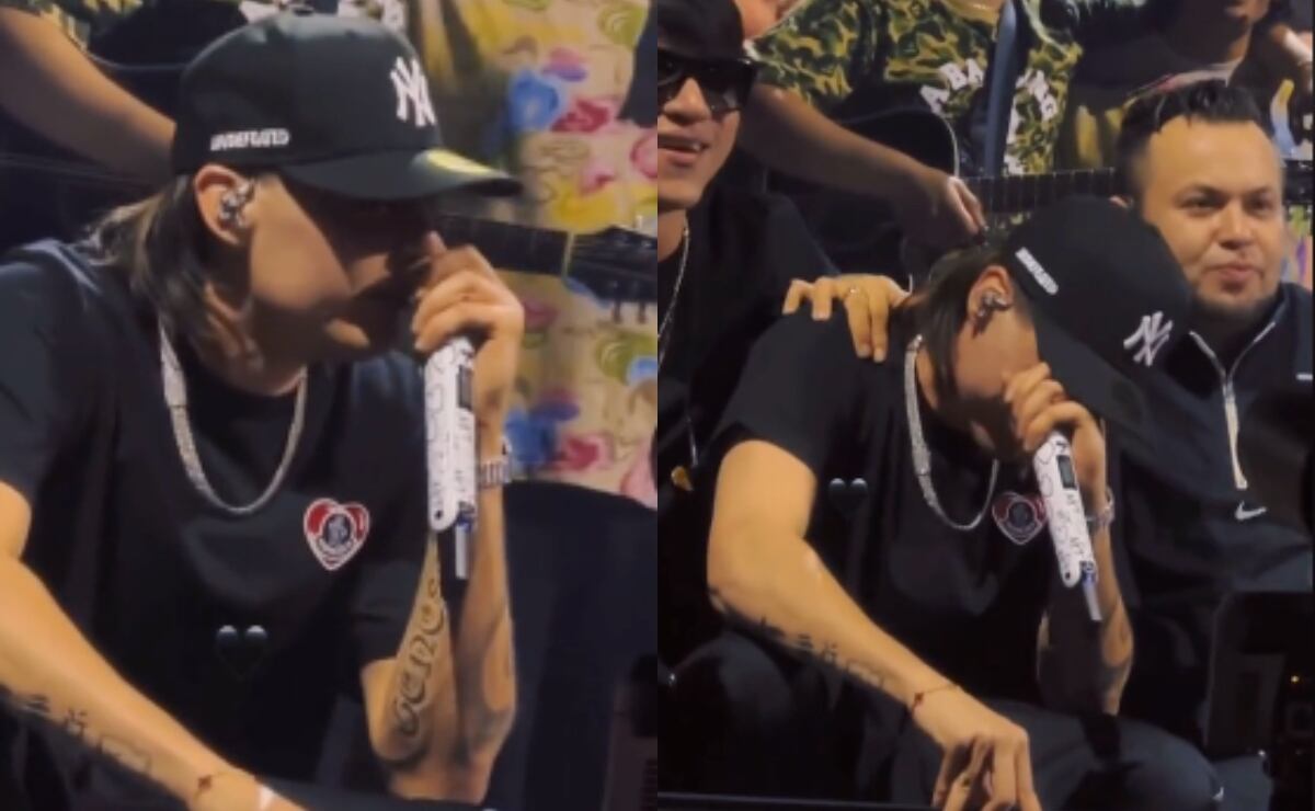 Peso Pluma se conmueve en lágrimas en concierto en Estados Unidos