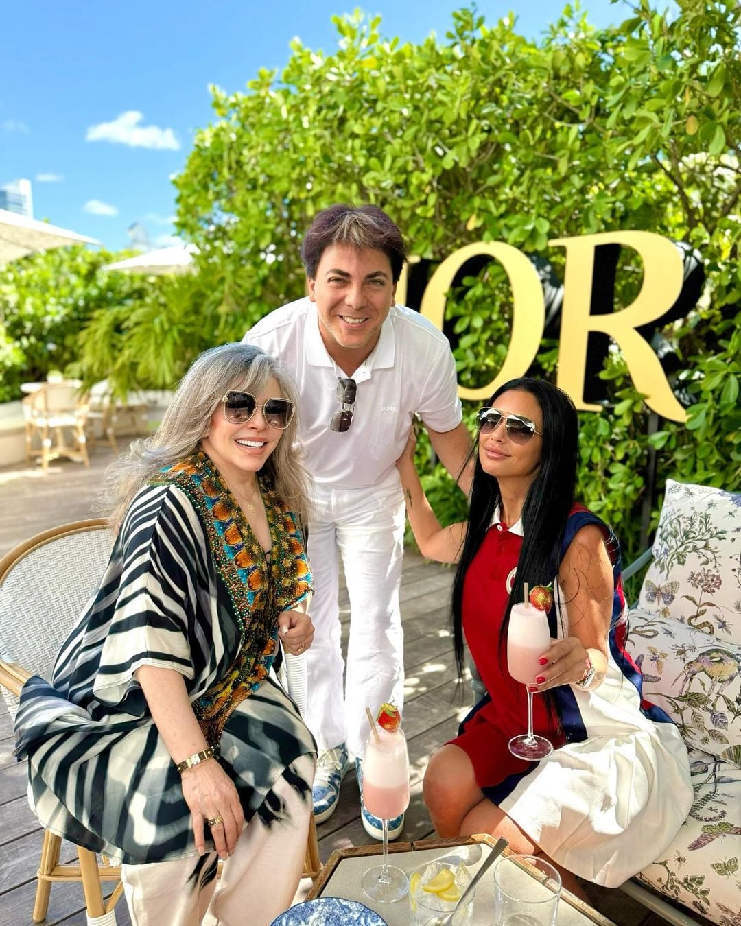 Verónica Castro, Cristian Castro y Mariela Sánchez