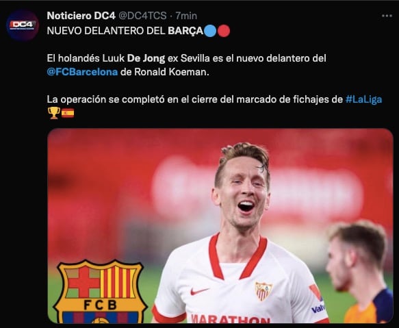 Luuk de Jong jugará con el FC Barcelona