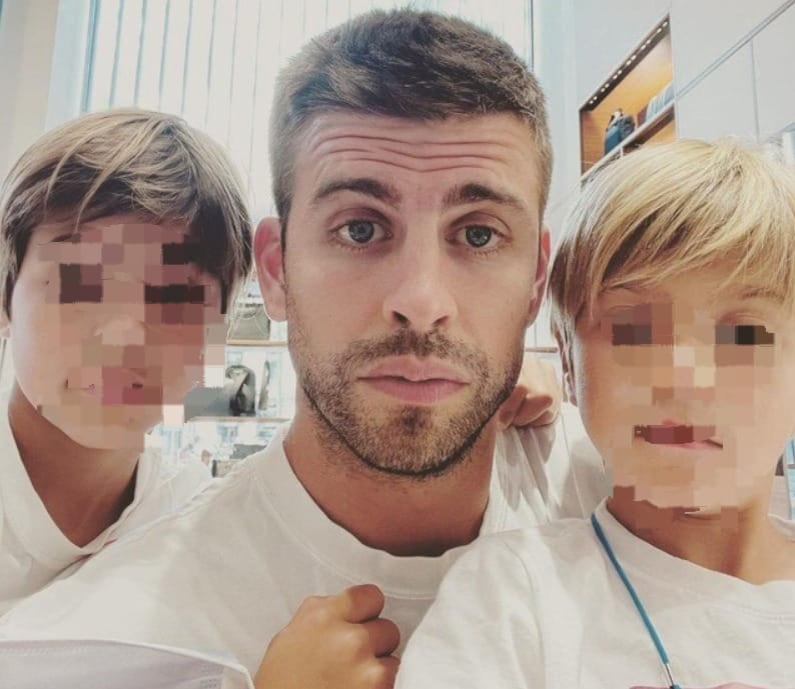 Gerard Piqué y sus hijos