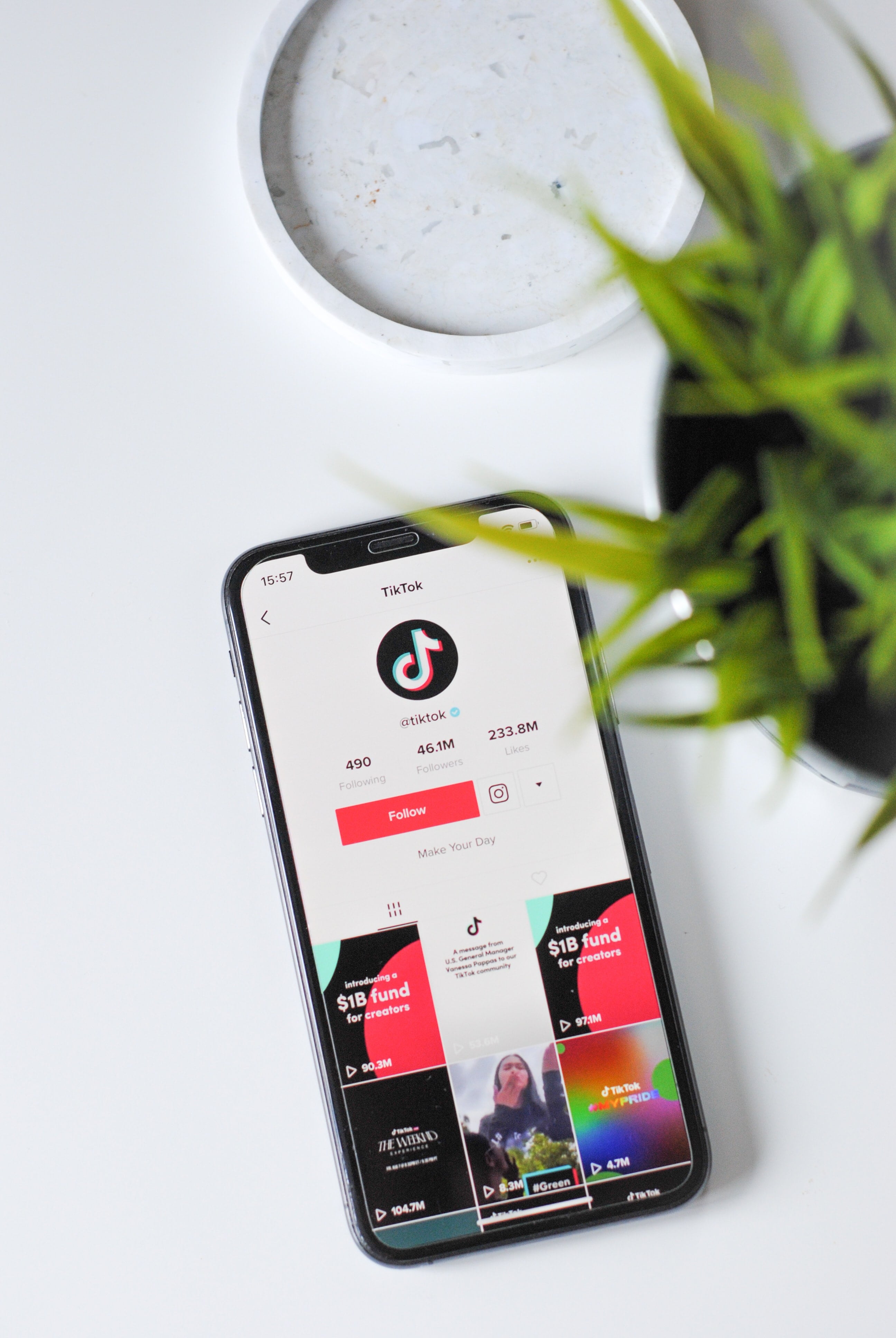 Pantalla de TikTok