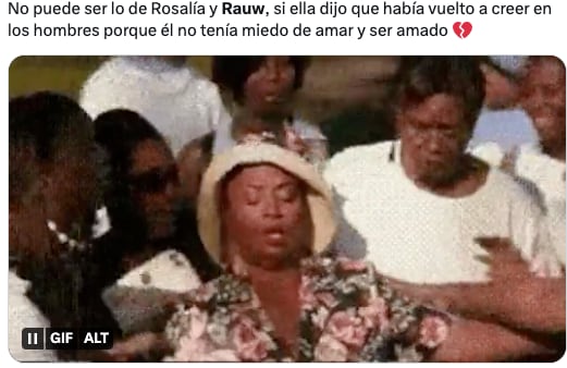 Memes lloran la ruptura de Rosalía y Rauw Alejandro