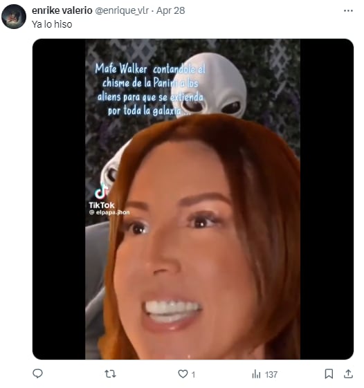 Memes pidiendo a Mafe Walker que traduzca al alienígena chisme de Karla Panini