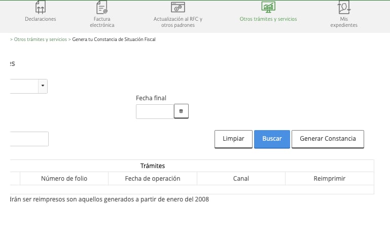 Pasos para sacar la constancia de situación fiscal