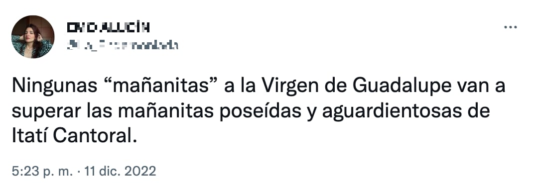 Meme de Itatí Cantoral cantando La Guadalupana