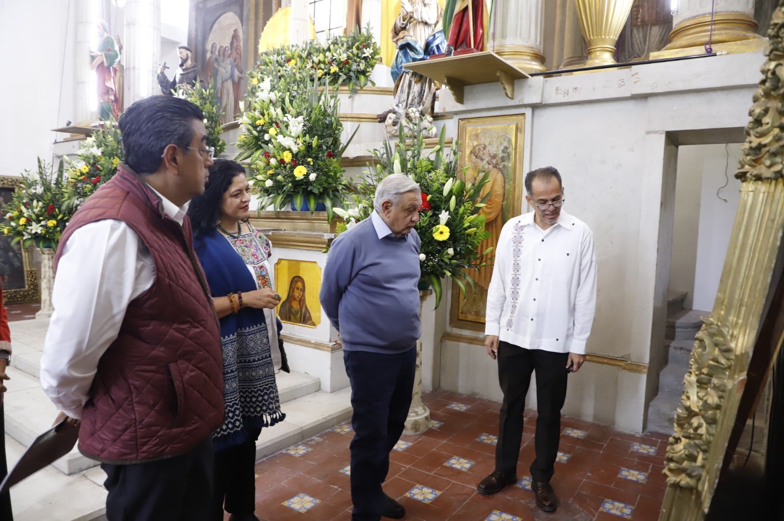 AMLO entregó obras del patrimonio cultural en el estado de Puebla