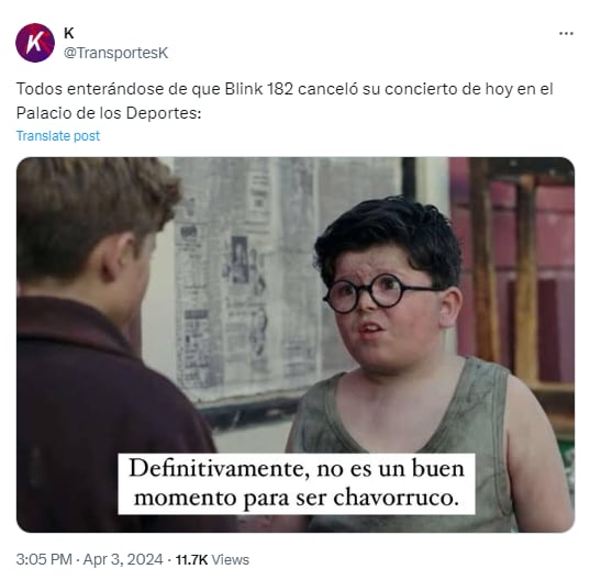 Meme por concierto cancelado de Blink-182