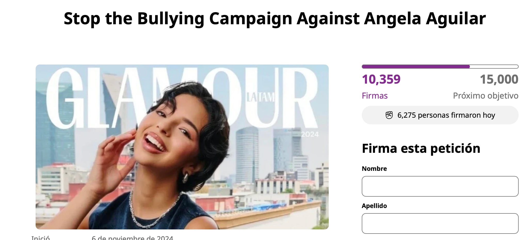 Fans de Angela Aguilar juntan firmas para detener el bullying contra la cantante