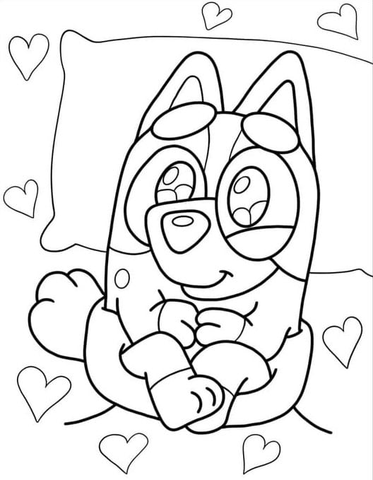 Dibujos de Bluey para San Valentín
