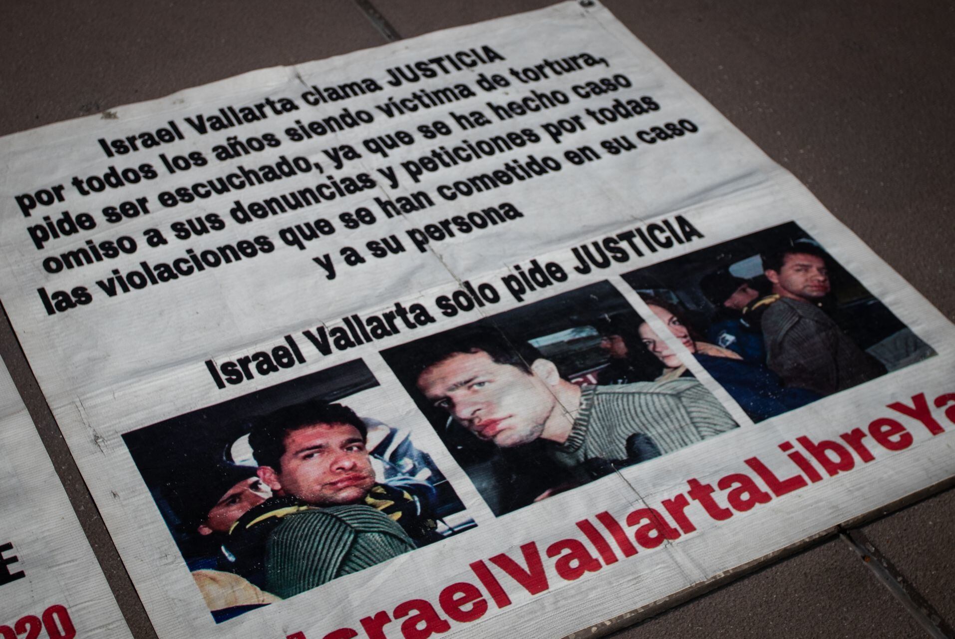 Protesta por libertad de Israel Vallarta